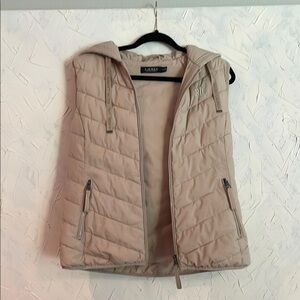 Ralph Lauren Tan Quilted Vest Lightweight Insulated